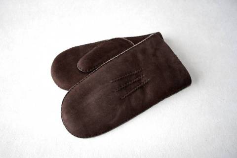 Roeckl - 100 % Lammfall Fausthandschuhe in Braun - Bild: A1