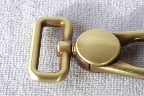 Karabinerhaken - 25 mm - Altmessing - 356 - Bild: A5