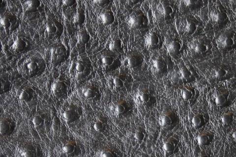 Kalbleder mit Strausspr&auml;gung - Bild: Farbe-Schwarz