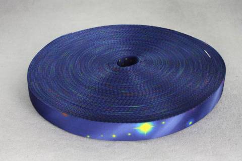 Gurtband 25 mm - Sterne - Blau - Bild: A1