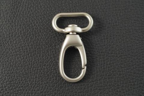10 Karabinerhaken 25 mm Mattnickel 029