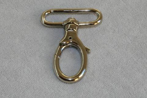 Karabinerhaken 40 mm Nickel - 062 - Bild: a2