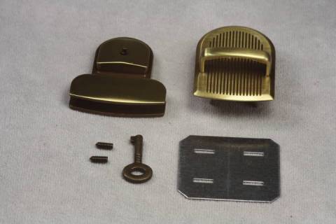 Rucksackverschl&uuml;sse - Taschenschl&ouml;sser - Altmessing 122 - Bild: a1