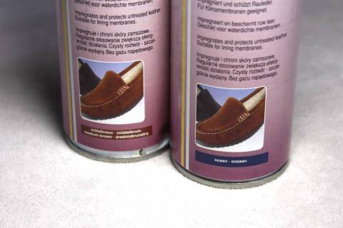 Velourlederspray - Farbauffrischung - Imprägnierung - Blau - Bild: A2