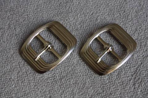 Doppelsteg - Dornschnallen - 20 mm - Weissbronce 223 - Bild: A13