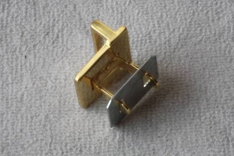 Mini - Steckverschluss - Gold Satiniert 157 - Bild: a3