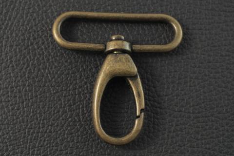 Karabinerhaken 50 mm Altmessing 357