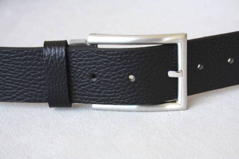 Lederg&uuml;rtel 40 mm - 7/022 Schwarz - Bild: a1