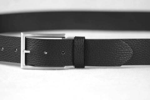 Lederg&uuml;rtel 40 mm - 7/022 Schwarz - Bild: a3