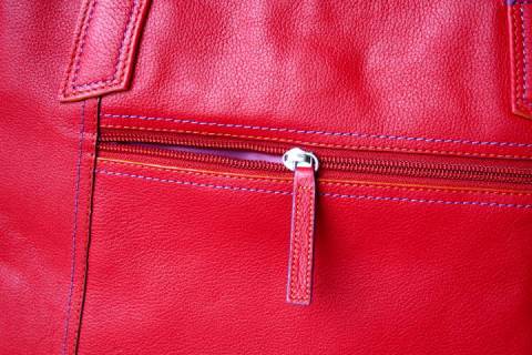 Mywalit Leder 3-Compartment Shopper Rot 680-25 - Bild: a3