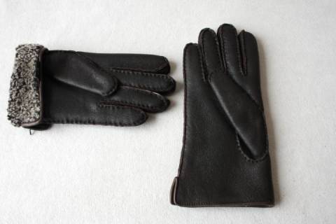 Roeckl - Lammfell Fingerhandschuhe - Nappiert - Braun - Bild: a2