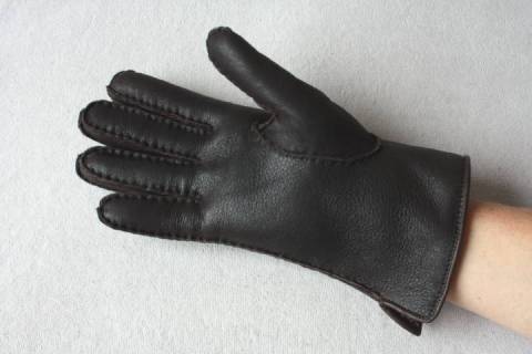 Roeckl - Lammfell Fingerhandschuhe - Nappiert - Braun - Bild: a3