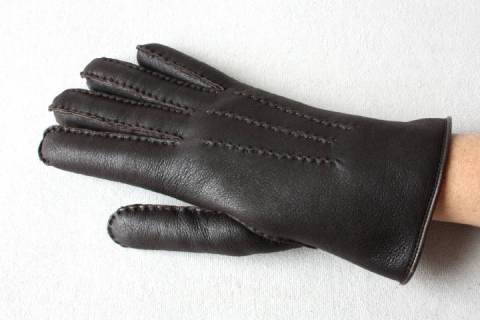 Roeckl - Lammfell Fingerhandschuhe - Nappiert - Braun - Bild: a5