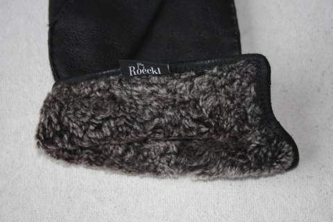Roeckl - Lammfell Fingerhandschuhe - Nappiert - Schwarz - Bild: a5